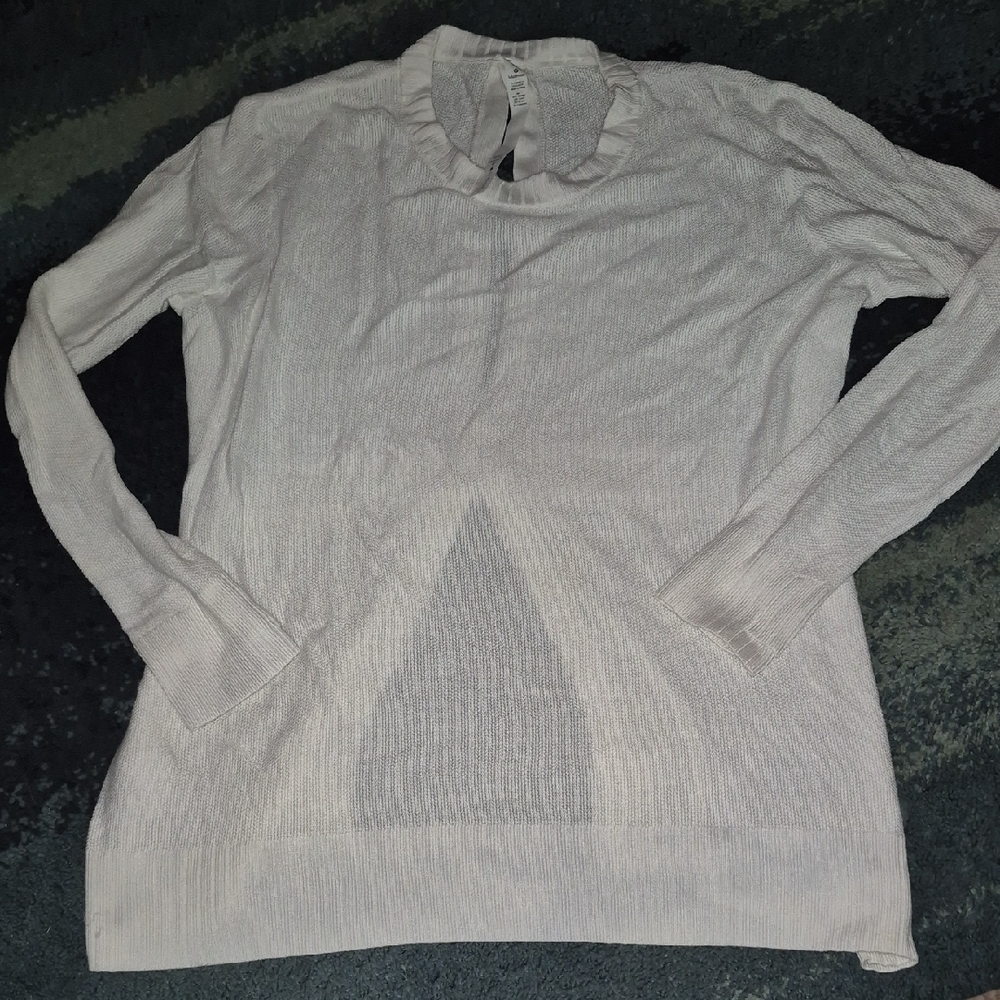 Lululemon Athletica Sincerely Yours Cream Long Sleeve Sweater Size 12